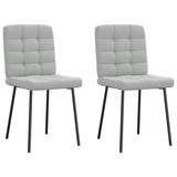 Vidaxl eetkamerstoelen 2 st fluweel lichtgrijs