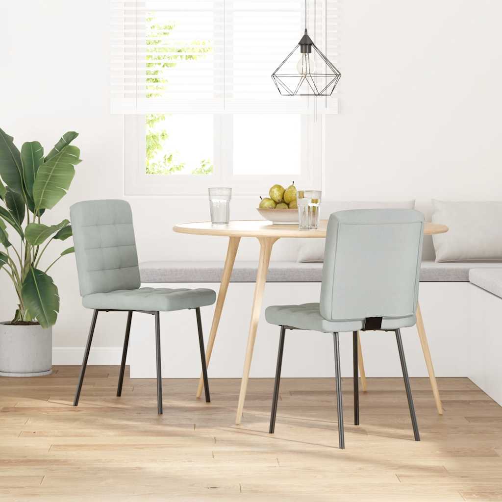 Vidaxl eetkamerstoelen 2 st fluweel lichtgrijs
