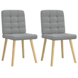 Vidaxl eetkamerstoelen 2 st stof lichtgrijs