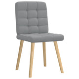 Vidaxl eetkamerstoelen 2 st stof lichtgrijs