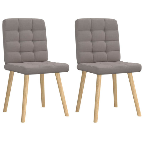 Vidaxl eetkamerstoelen draaibaar 2 st stof taupe