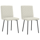 Vidaxl eetkamerstoelen 2 st fluweel crèmekleurig