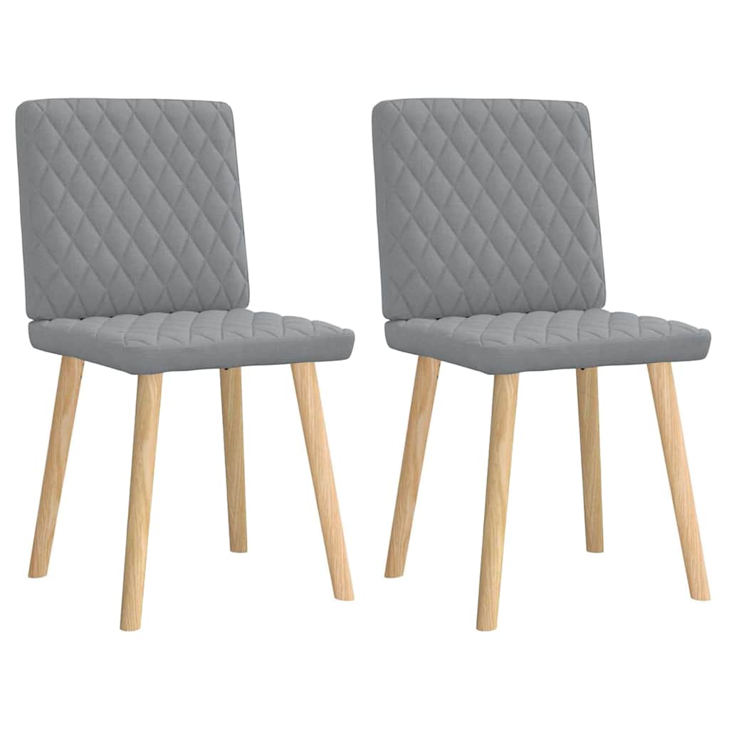 Vidaxl eetkamerstoelen 2 st stof lichtgrijs