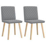 Vidaxl eetkamerstoelen 2 st stof lichtgrijs
