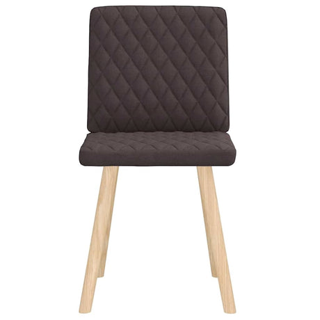Vidaxl eetkamerstoelen 2 st stof donkerbruin