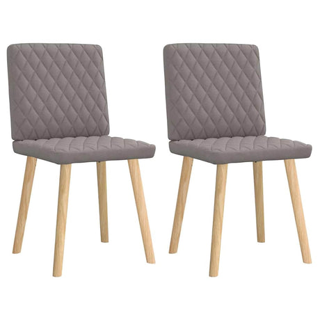 Vidaxl eetkamerstoelen draaibaar 2 st stof taupe
