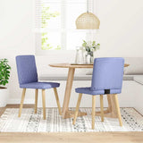 Vidaxl eetkamerstoelen 2 st stof jeansblauw