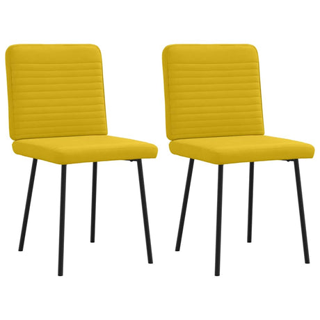 Vidaxl eetkamerstoelen 2 st fluweel geel