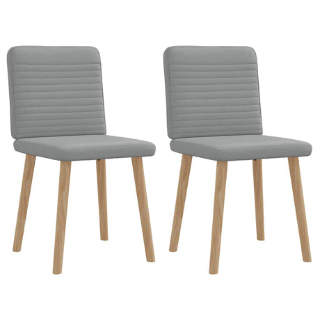 Vidaxl eetkamerstoelen 2 st stof lichtgrijs