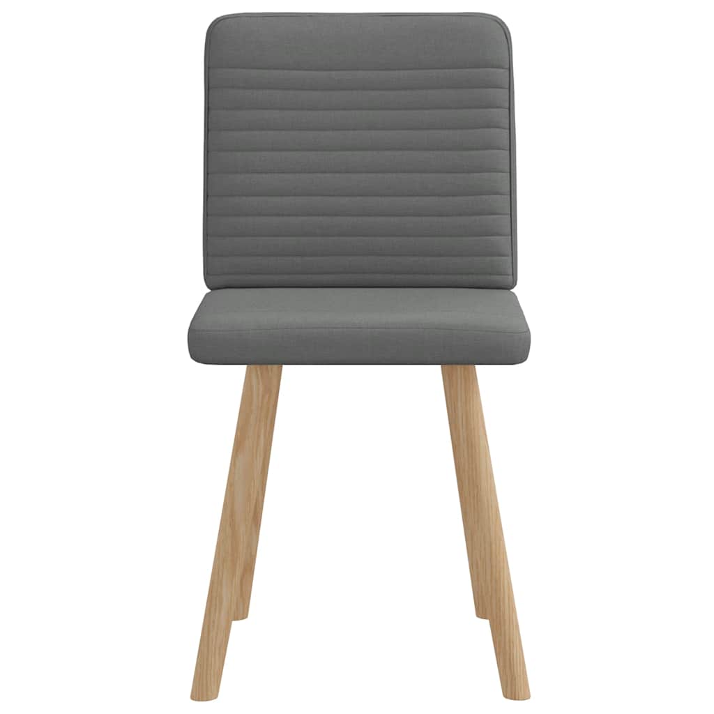 Vidaxl eetkamerstoelen 2 st stof donkergrijs