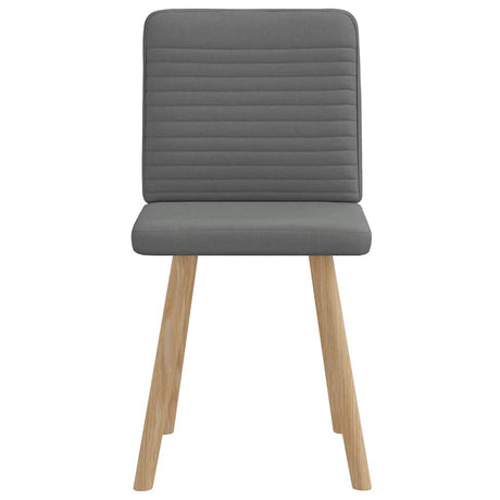 Vidaxl eetkamerstoelen 2 st stof donkergrijs