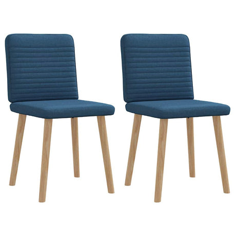 Vidaxl eetkamerstoelen 2 st stof blauw
