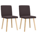 Vidaxl eetkamerstoelen 2 st stof donkerbruin