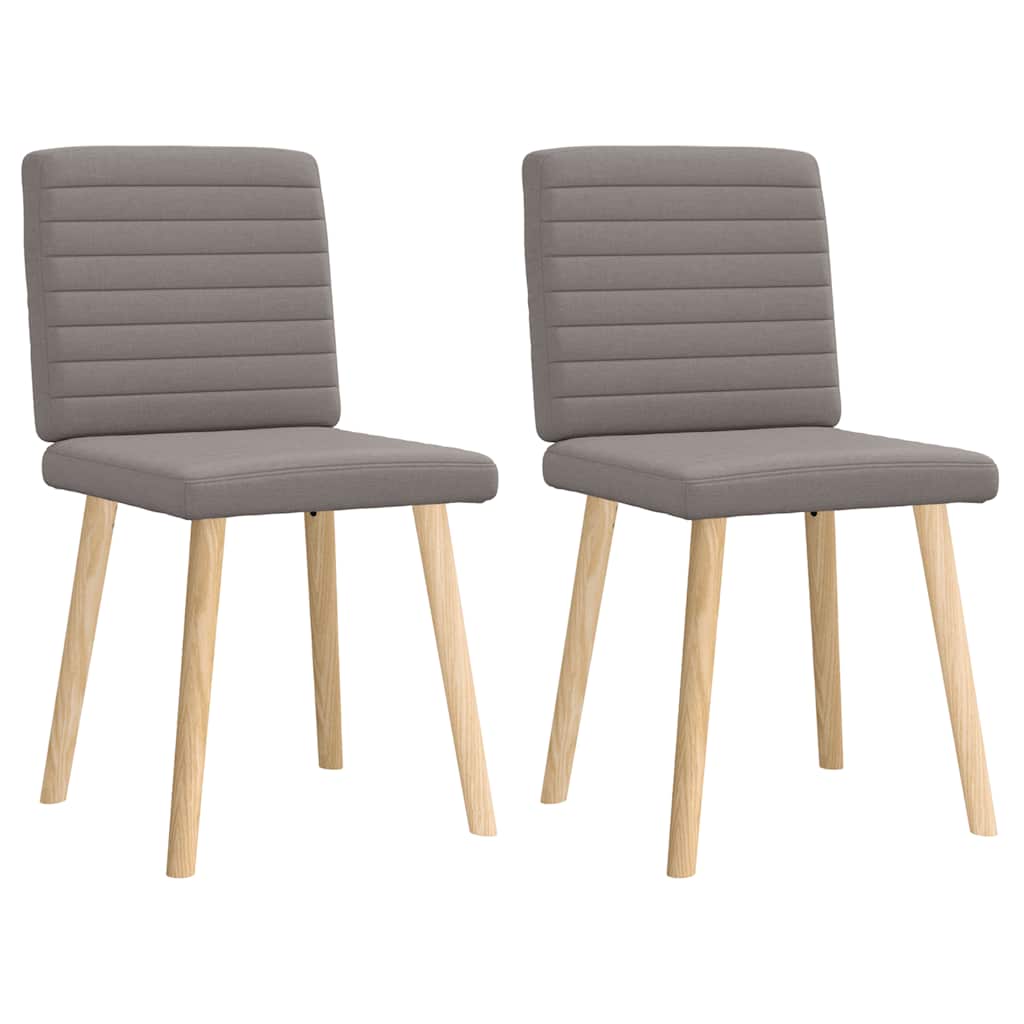 Vidaxl eetkamerstoelen draaibaar 2 st stof taupe