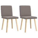 Vidaxl eetkamerstoelen draaibaar 2 st stof taupe