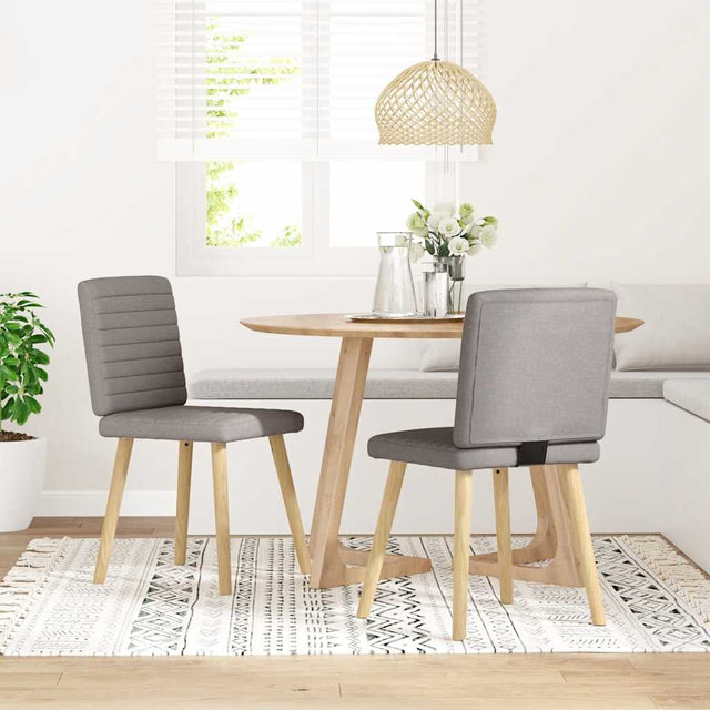 Vidaxl eetkamerstoelen draaibaar 2 st stof taupe