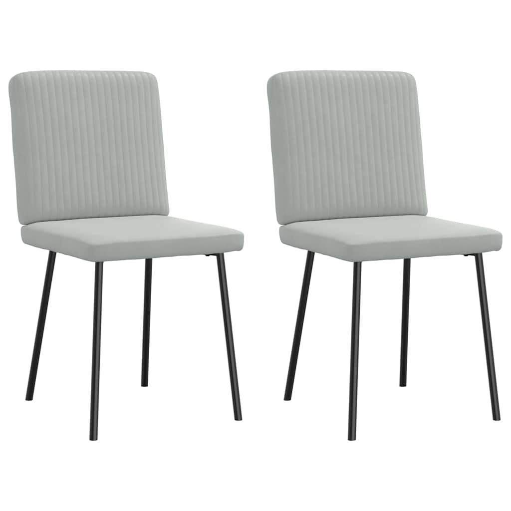 Vidaxl eetkamerstoelen 2 st fluweel lichtgrijs