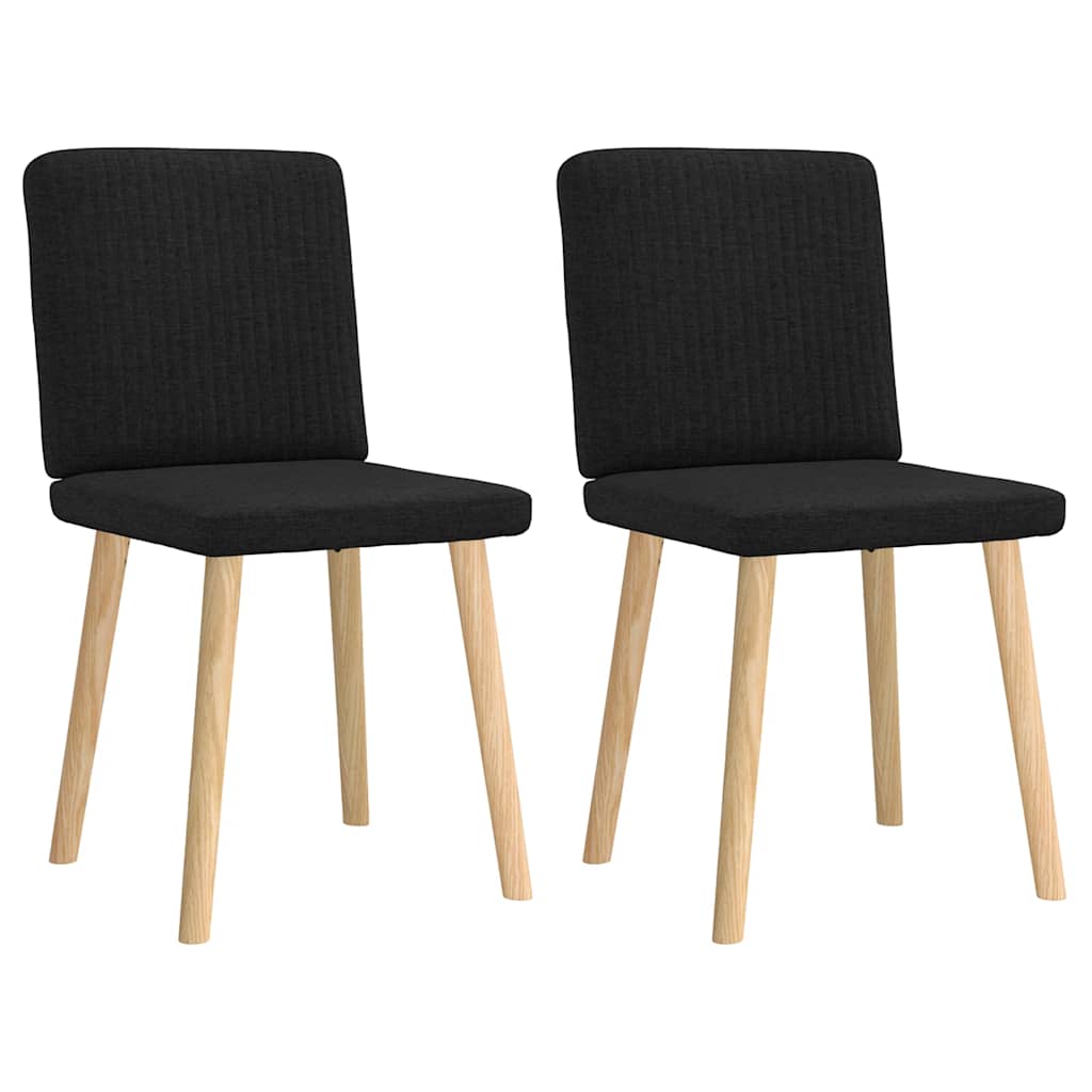 Vidaxl eetkamerstoelen 2 st stof zwart