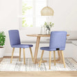 Vidaxl eetkamerstoelen 2 st stof jeansblauw
