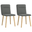 Vidaxl eetkamerstoelen 2 st stof donkergrijs