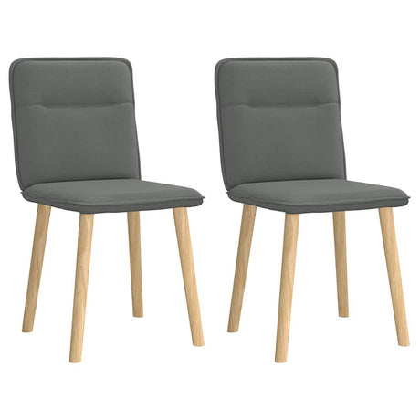 Vidaxl eetkamerstoelen 2 st stof donkergrijs
