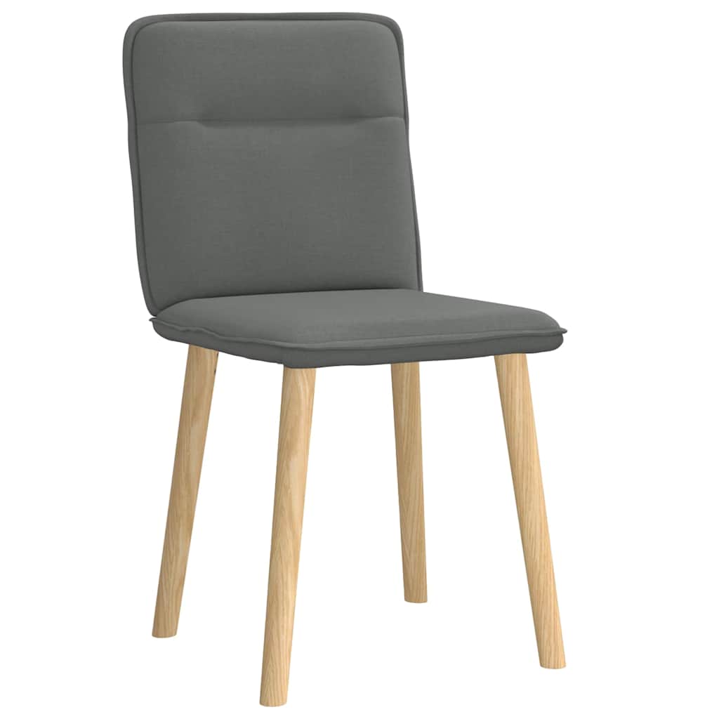 Vidaxl eetkamerstoelen 2 st stof donkergrijs