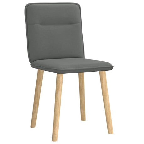 Vidaxl eetkamerstoelen 2 st stof donkergrijs