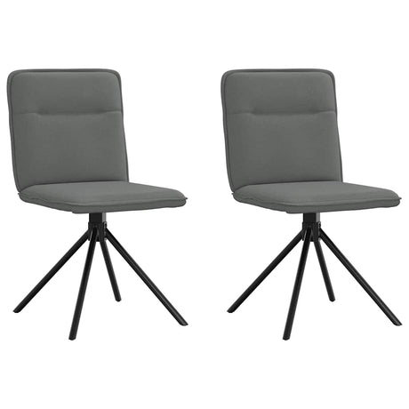 Vidaxl eetkamerstoelen 2 st stof donkergrijs