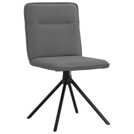Vidaxl eetkamerstoelen 2 st stof donkergrijs