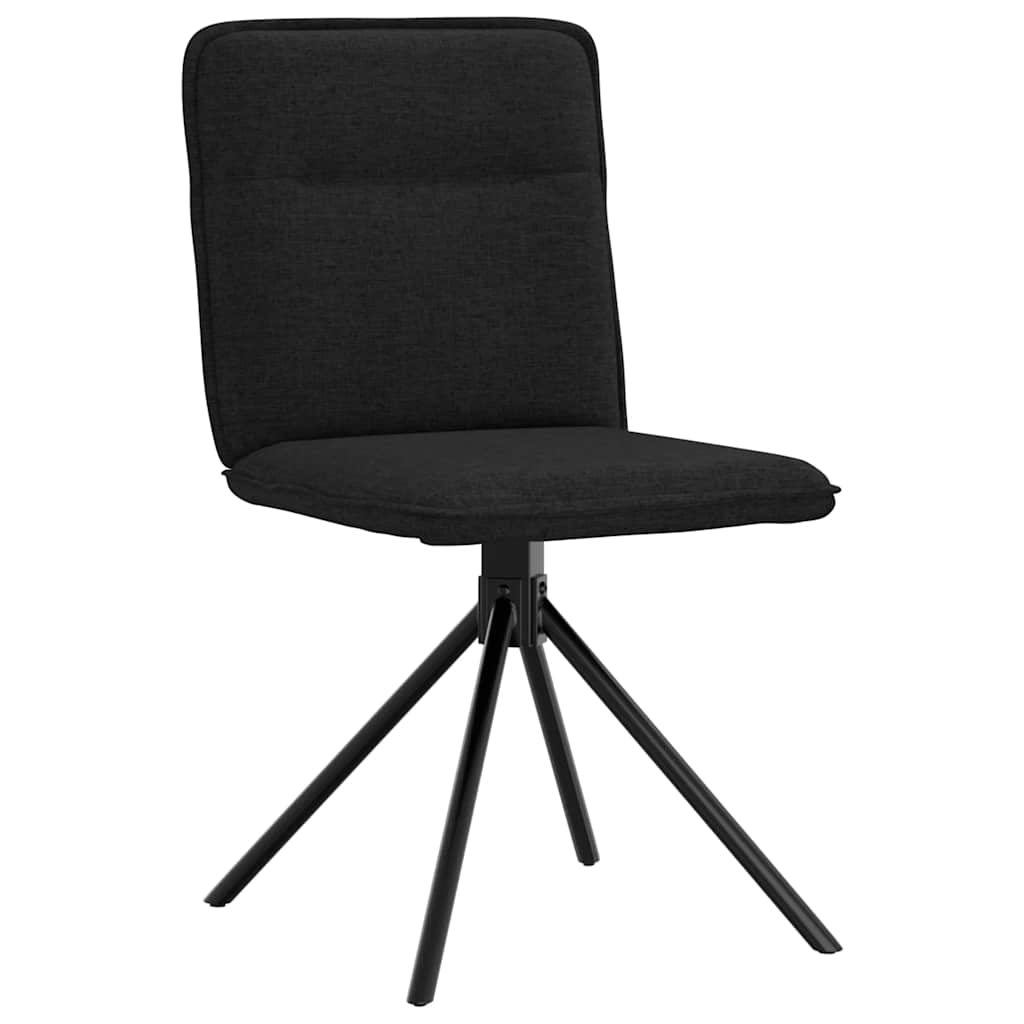 Vidaxl eetkamerstoelen 2 st stof zwart
