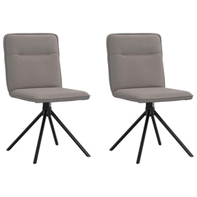 Vidaxl eetkamerstoelen draaibaar 2 st stof taupe