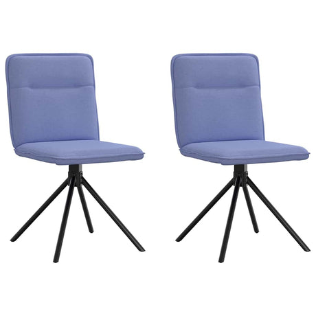 Vidaxl eetkamerstoelen 2 st stof jeansblauw