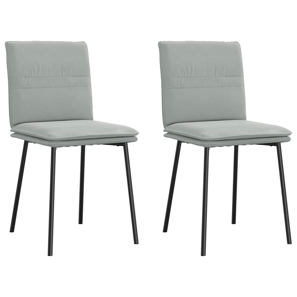 Vidaxl eetkamerstoelen 2 st fluweel lichtgrijs