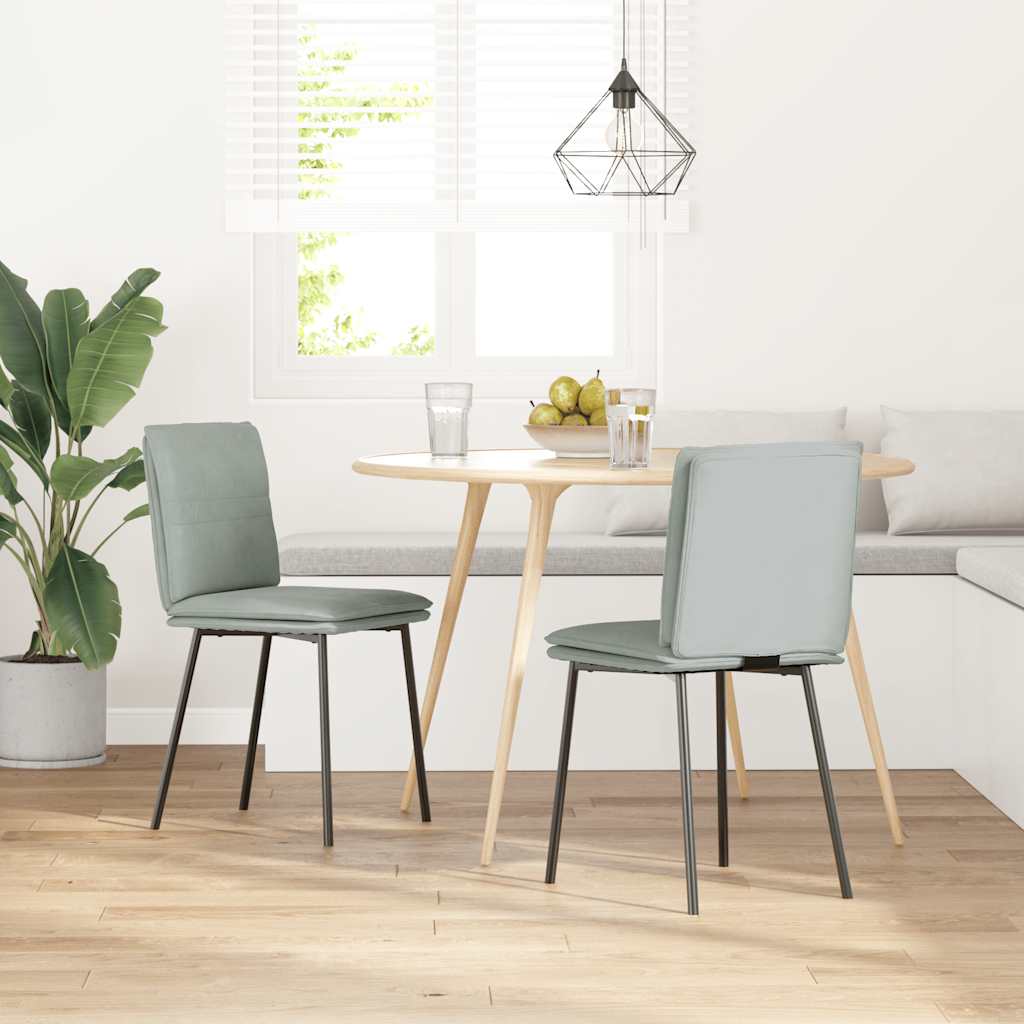 Vidaxl eetkamerstoelen 2 st fluweel lichtgrijs