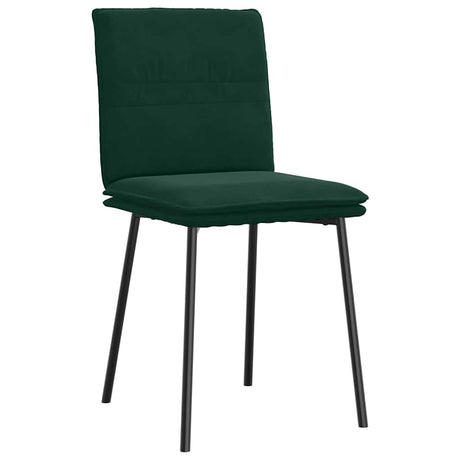 Vidaxl eetkamerstoelen 2 st fluweel donkergroen