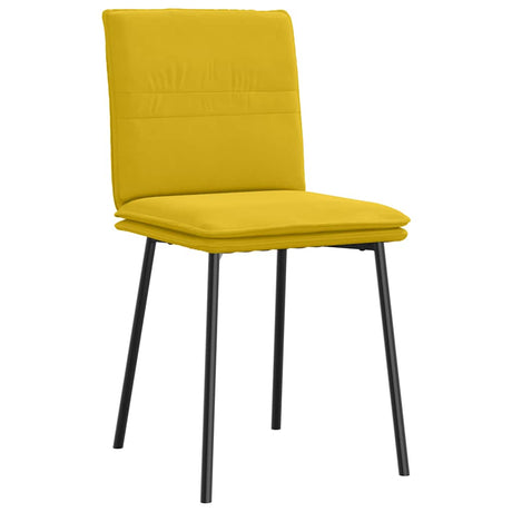 Vidaxl eetkamerstoelen 2 st fluweel geel