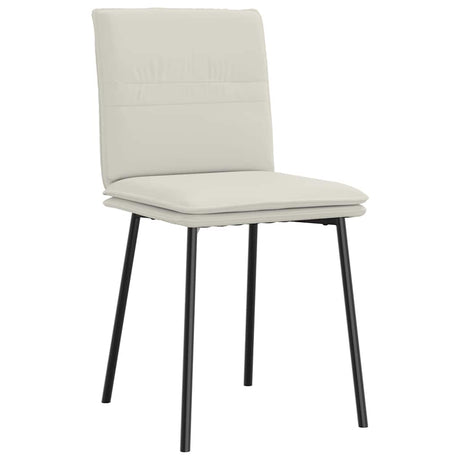 Vidaxl eetkamerstoelen 2 st fluweel crèmekleurig