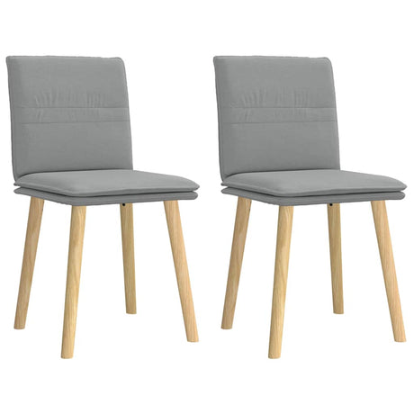 Vidaxl eetkamerstoelen 2 st stof lichtgrijs
