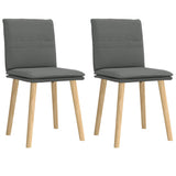 Vidaxl eetkamerstoelen 2 st stof donkergrijs