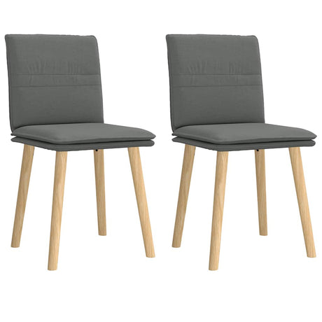 Vidaxl eetkamerstoelen 2 st stof donkergrijs