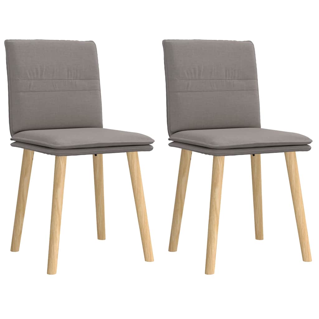 Vidaxl eetkamerstoelen draaibaar 2 st stof taupe