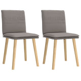 Vidaxl eetkamerstoelen draaibaar 2 st stof taupe