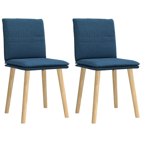 Vidaxl eetkamerstoelen 2 st stof blauw