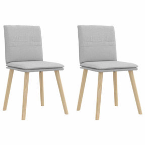 Vidaxl eetkamerstoelen 2 st stof wolk grijs