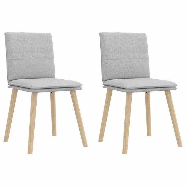 Vidaxl eetkamerstoelen 2 st stof wolk grijs