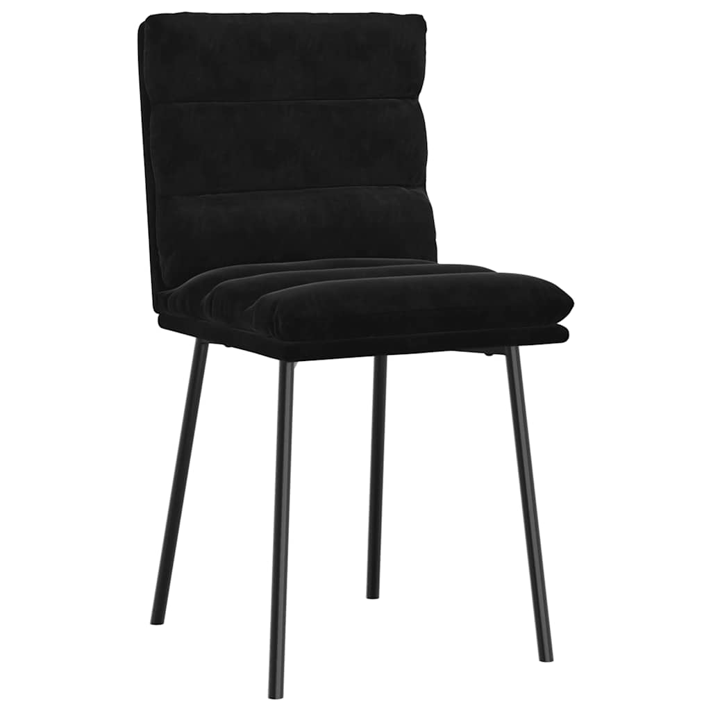 Vidaxl eetkamerstoelen 2 st fluweel zwart