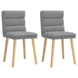 Vidaxl eetkamerstoelen 2 st stof lichtgrijs