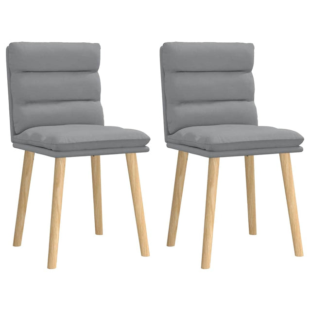 Vidaxl eetkamerstoelen 2 st stof lichtgrijs