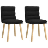 Vidaxl eetkamerstoelen 2 st stof zwart
