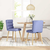 Vidaxl eetkamerstoelen 2 st stof jeansblauw